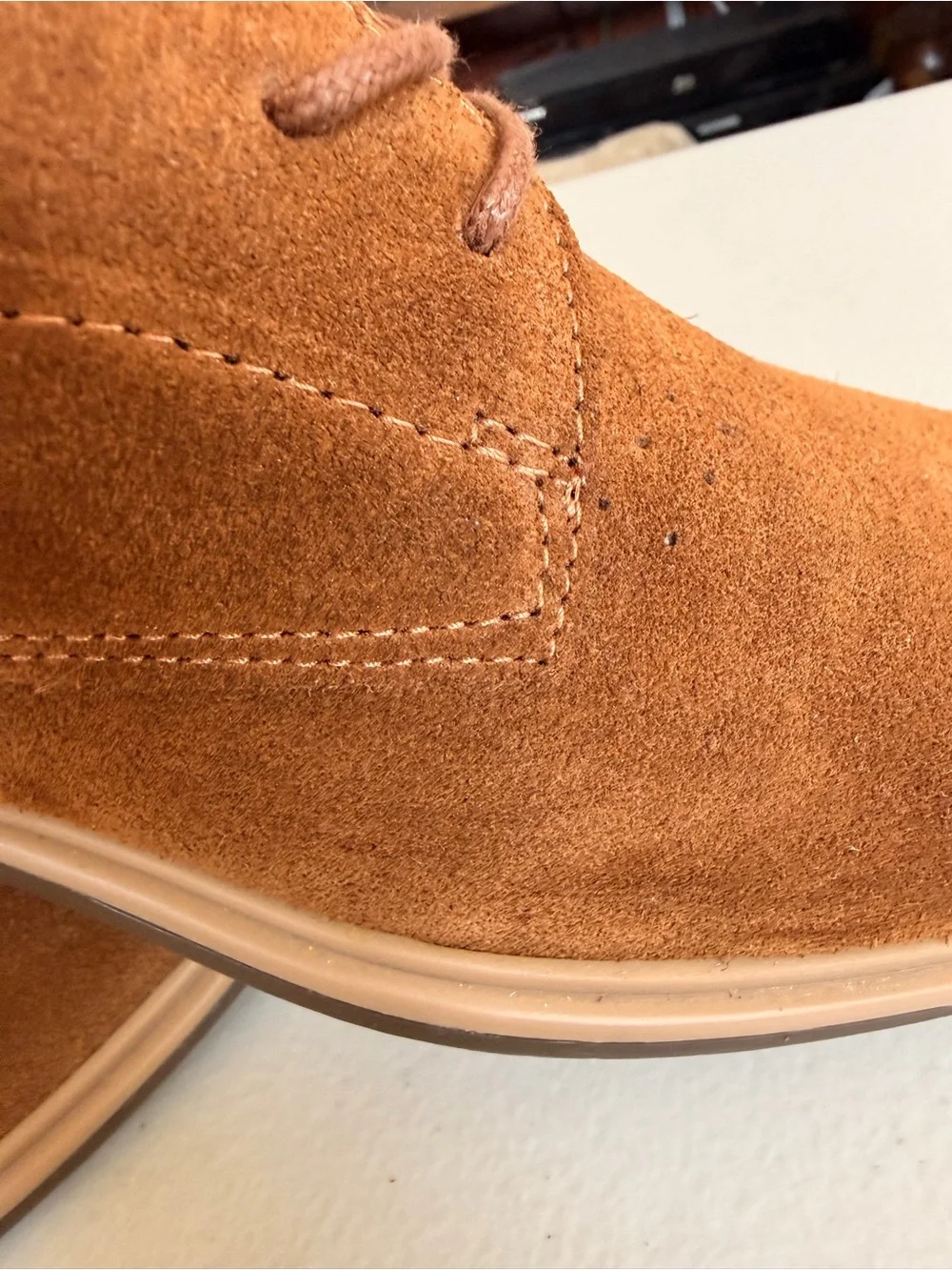 Amberjack The Original Grizzly Men’s Suede Derby Lace-up Round Toe Brown 11